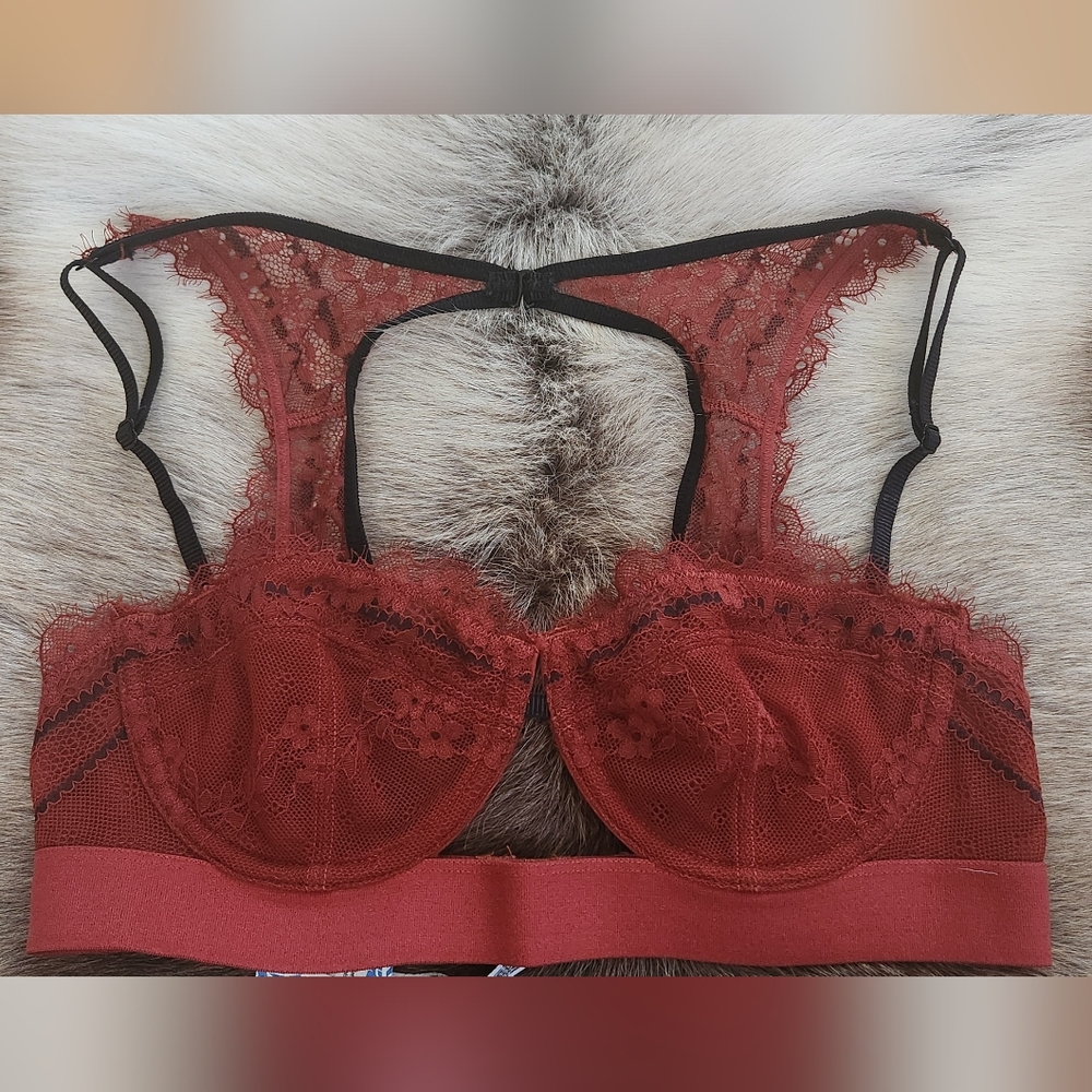 NEW!! FREE PEOPLE red cinnamon combo bra in size 34B